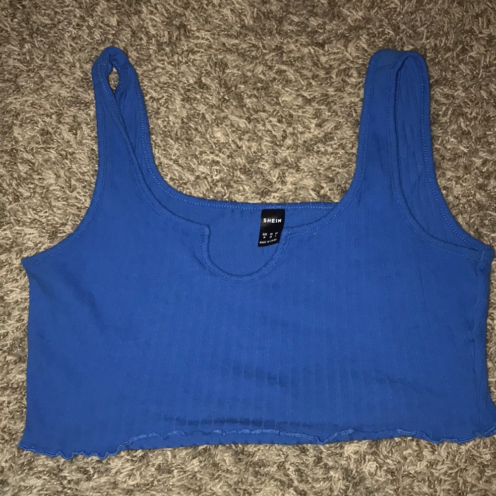 Blue crop top